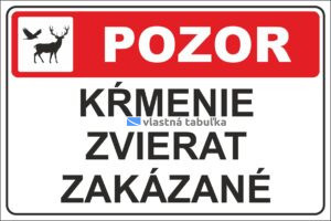 #NO003 Kŕmenie zvierat zakázané