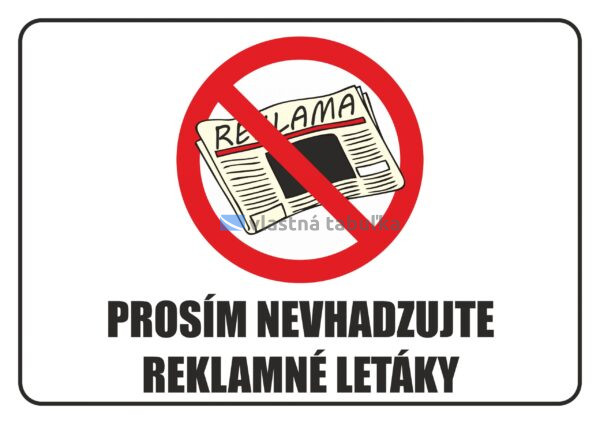 #PB019 Prosím, nevhadzujte reklamné letáky